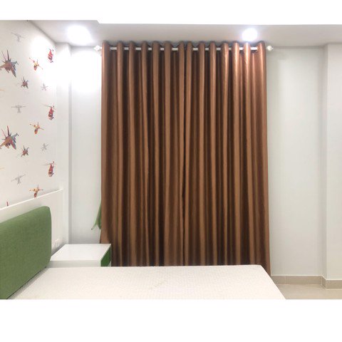 HPSL-19-01 rèm vải gấm Solid chá»ng nắng hoa van chìm